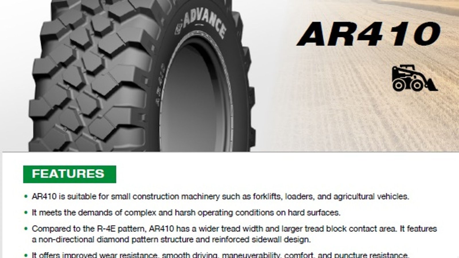 Sonstige Bagger & Lader of the type Sonstige Advance AR410 400/70R20 (16,0/70R20) til kompakt læssemaskine – løst dæk – komplet hjul. Volvo L30/L35 og flere andre modeller., Gebrauchtmaschine in Gävle (Picture 4)