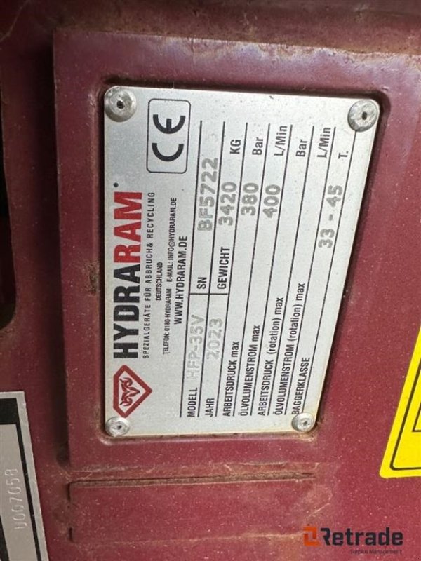 Sonstige Bagger & Lader типа Sonstige Hydraram HFP - 35V Betonsaks Ubrugt., Gebrauchtmaschine в Rødovre (Фотография 3)