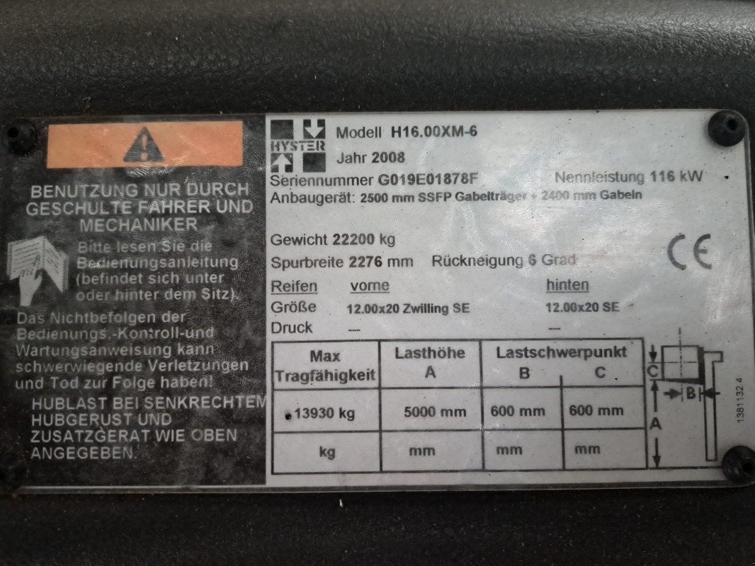 Sonstige Bagger & Lader del tipo Sonstige Hyster H16.00XM-6, Gebrauchtmaschine In Rollwitz (Immagine 11)