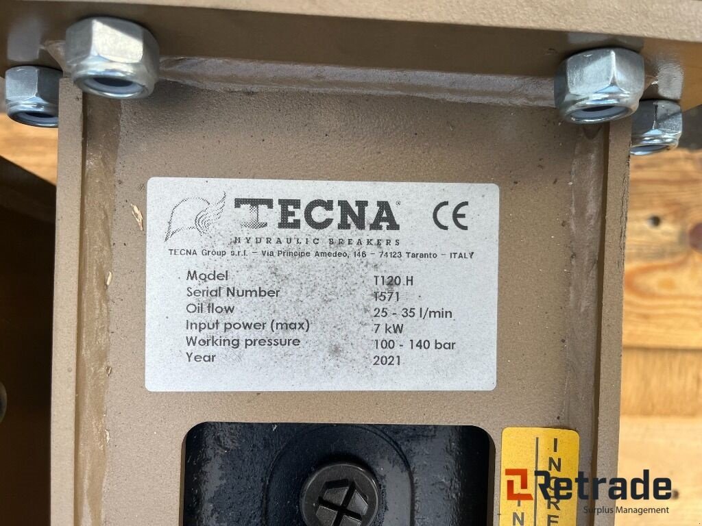 Sonstige Bagger & Lader типа Sonstige Knusnings- og sorteringsudstyr TYECNA T120 H Hydraulik hammer, Gebrauchtmaschine в Rødovre (Фотография 3)