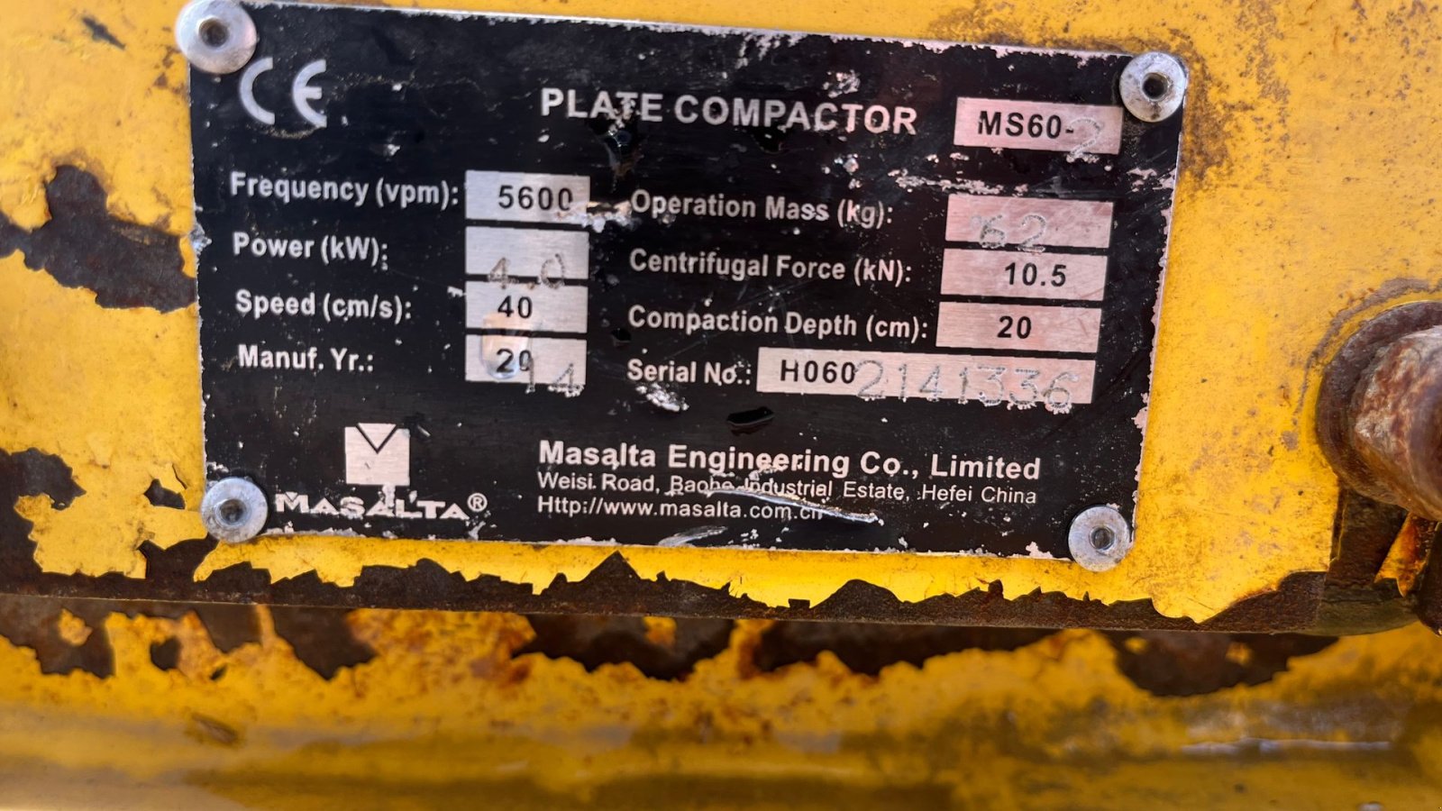 Sonstige Bagger & Lader типа Sonstige MS60 62kg pladevibrator, Gebrauchtmaschine в Rønnede (Фотография 7)