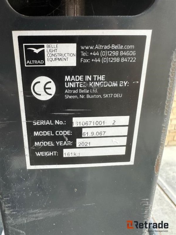 Sonstige Bagger & Lader a típus Sonstige Plade vibrator, Gebrauchtmaschine ekkor: Rødovre (Kép 4)