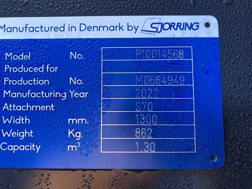 Sonstige Bagger & Lader Türe ait Sonstige Risteskovl 1,3 m3 med S70 Skift, Gebrauchtmaschine içinde Roslev (resim 5)