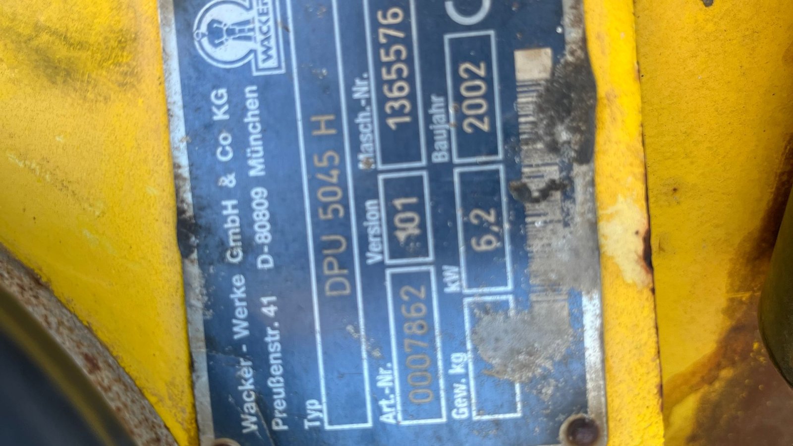 Sonstige Bagger & Lader типа Wacker Neuson DPU5045H 400kg frem/bak Diesel plade med elsart, Gebrauchtmaschine в Rønnede (Фотография 8)