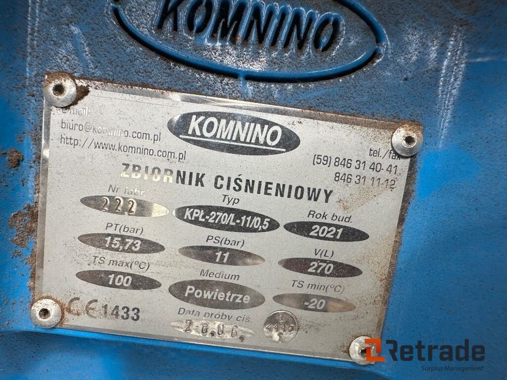 Sonstige Baumaschinen-Kleingeräte του τύπου Sonstige Skruekompressor MSP KPL-270/L-11/0,5, Gebrauchtmaschine σε Rødovre (Φωτογραφία 4)