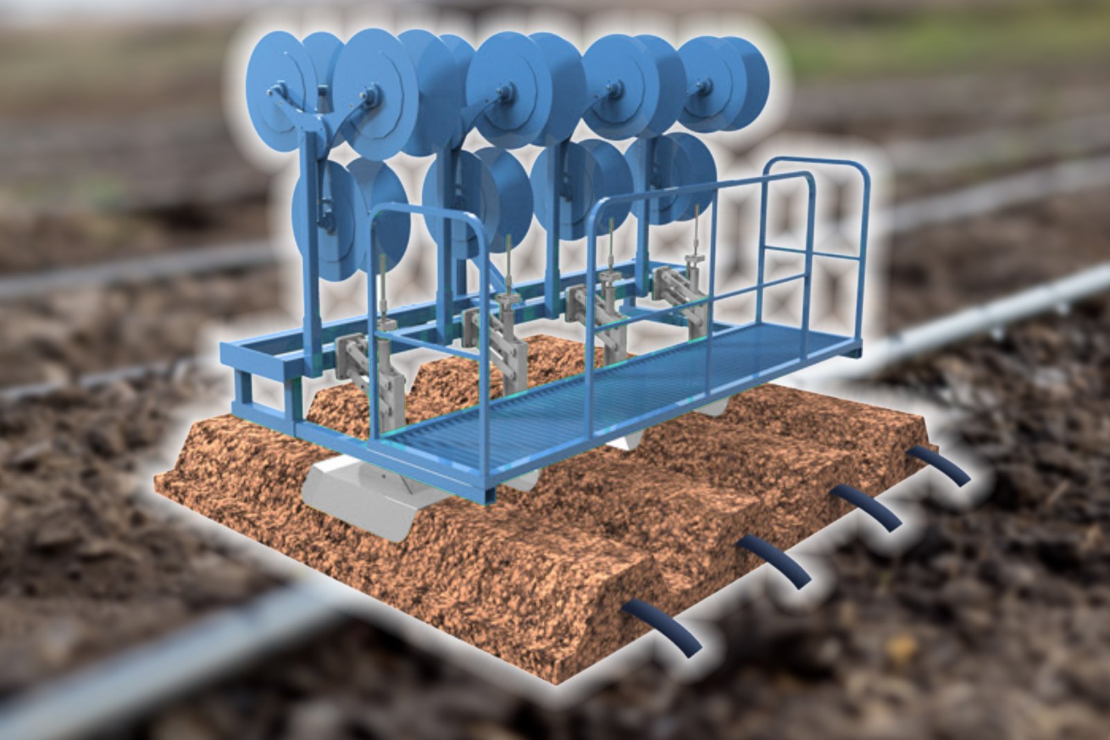 Sonstige Beregnungstechnik des Typs M.O.M. Tropfschlauch-Damm-Verlegemaschine, Neumaschine in Celle (Bild 1)