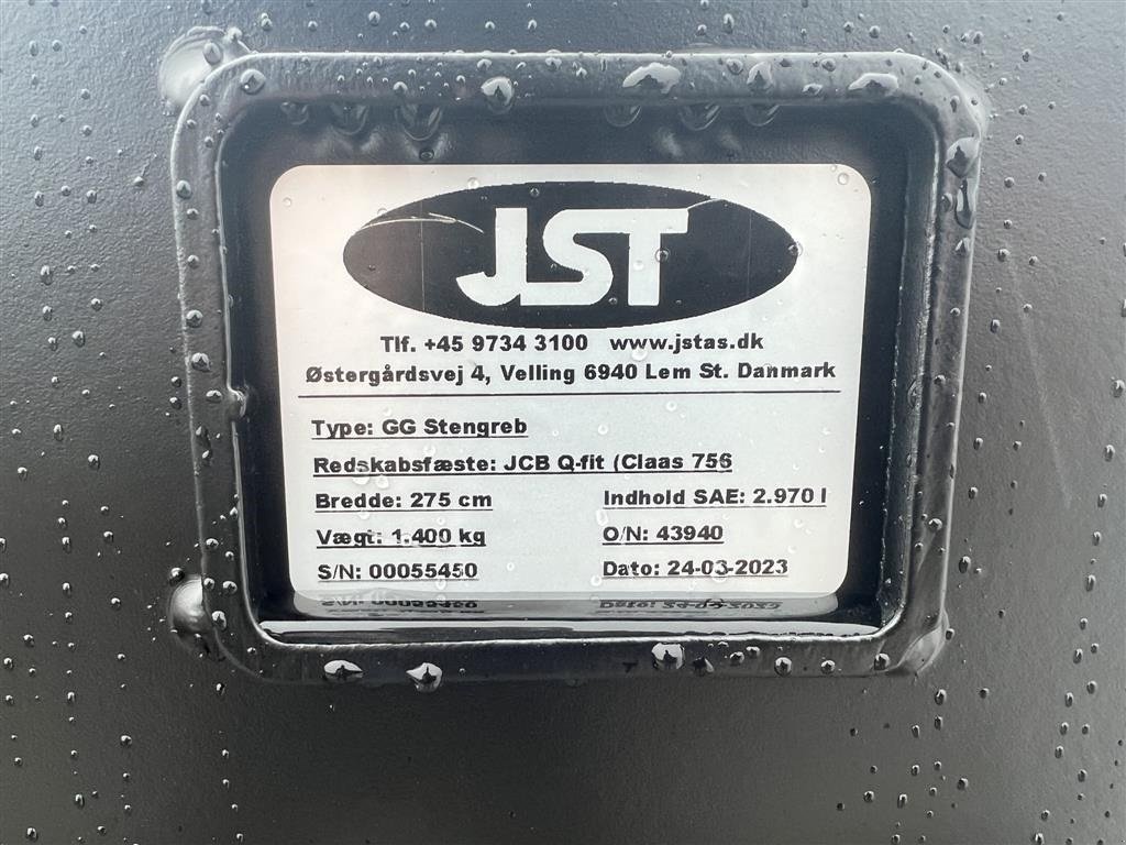 Sonstige Bodenbearbeitungsgeräte типа JST GG Stengred. 275  JCB Q-fit, Gebrauchtmaschine в Mern (Фотография 5)