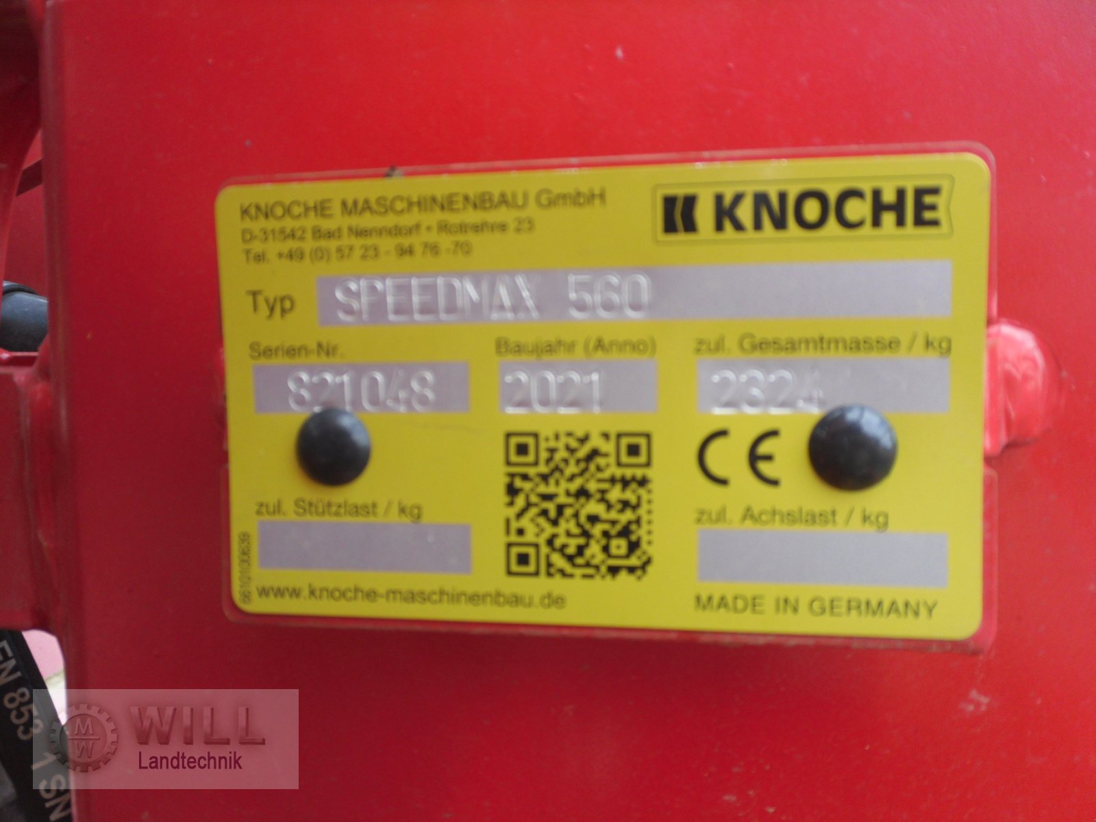 Sonstige Bodenbearbeitungsgeräte des Typs Knoche Speedmax 560, Neumaschine in Rudendorf (Bild 4)