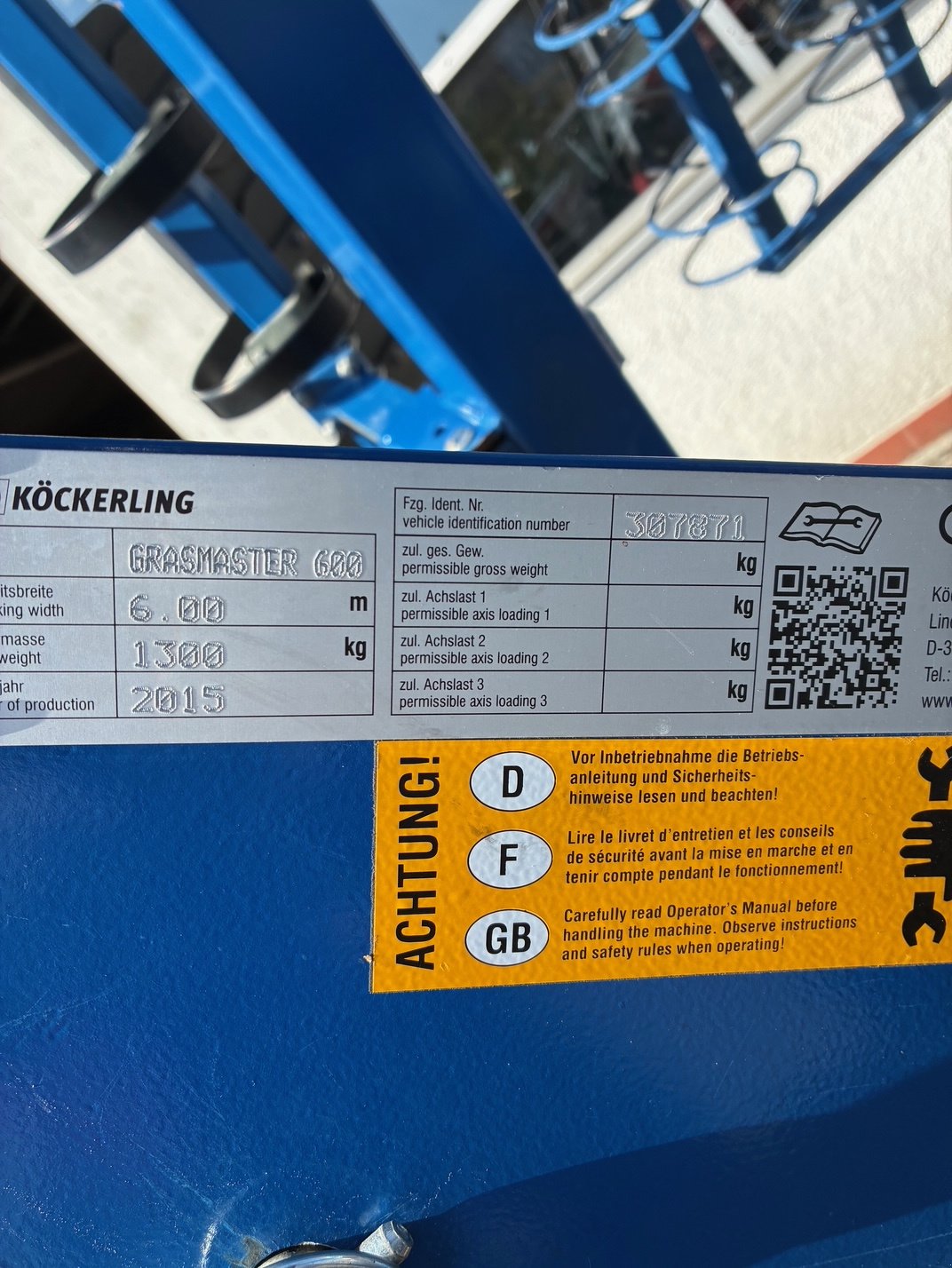 Sonstige Bodenbearbeitungsgeräte του τύπου Köckerling Grasmaster 600, Gebrauchtmaschine σε Ostrach (Φωτογραφία 3)