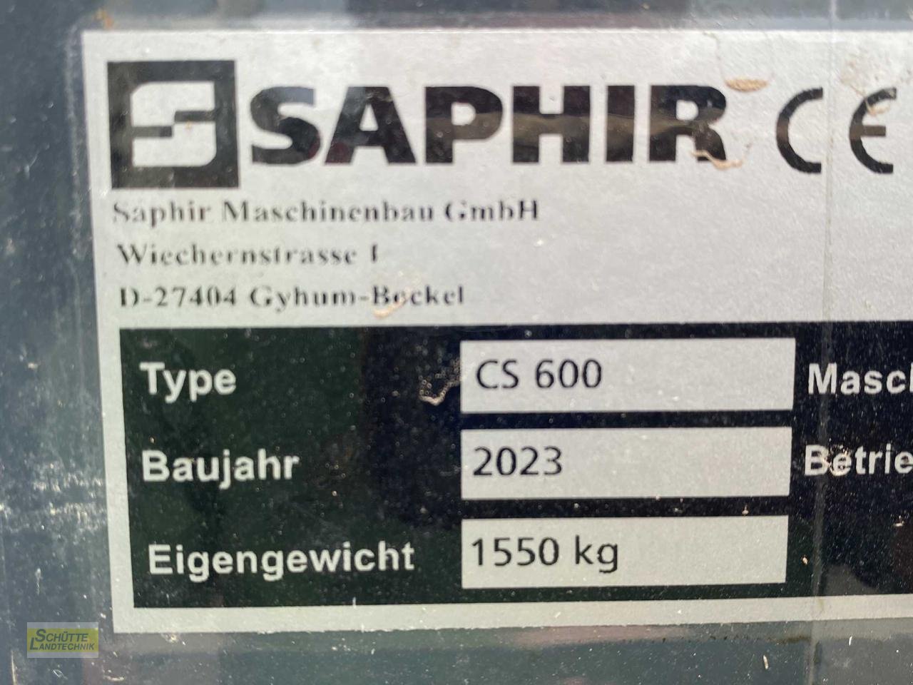 Sonstige Bodenbearbeitungsgeräte типа Saphir ClearStar 600, Gebrauchtmaschine в Marsberg-Giershagen (Фотография 4)