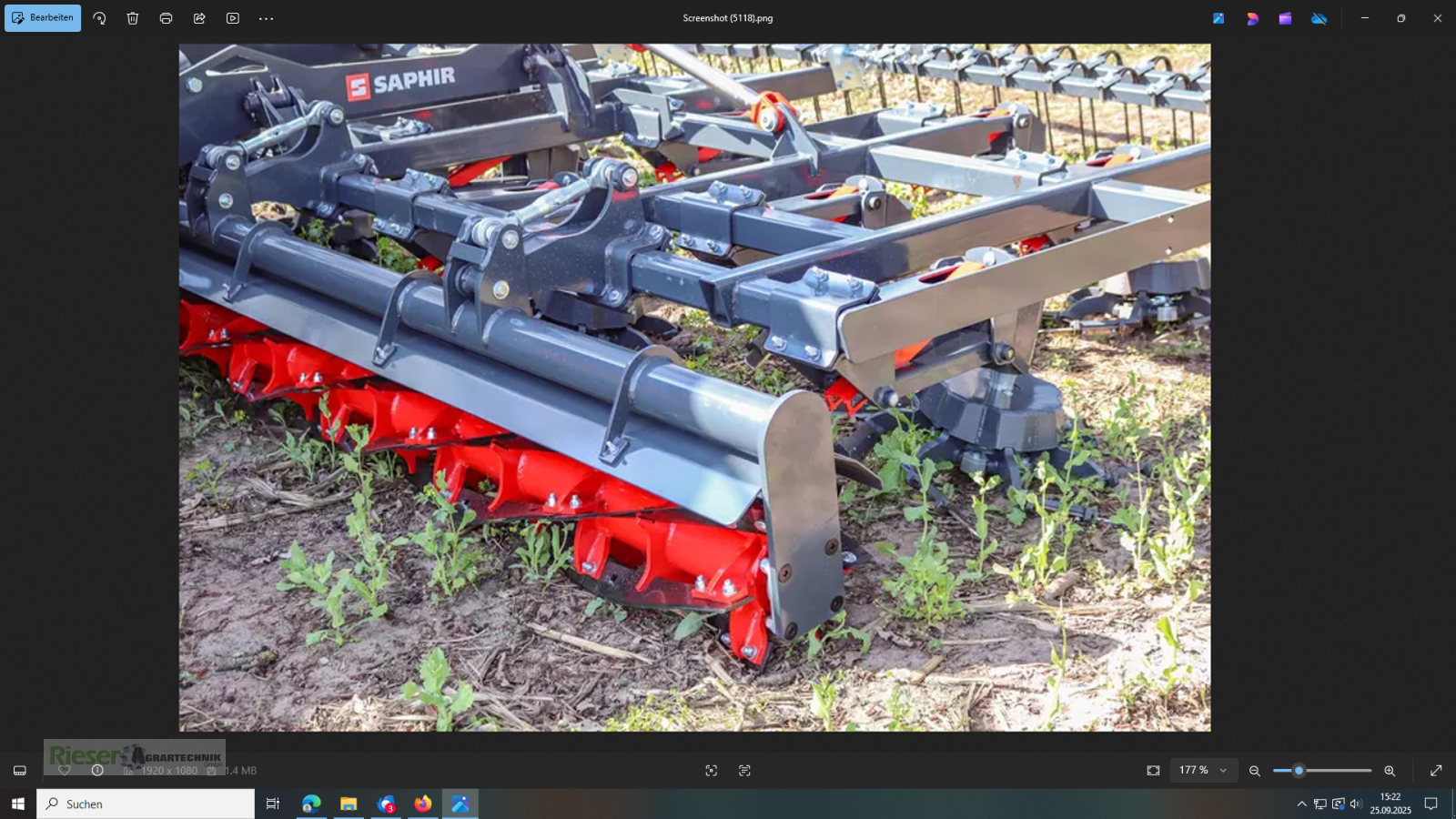 Sonstige Bodenbearbeitungsgeräte des Typs Saphir Grindstar GRS 600 "Vorführgerät", Neumaschine in Nördlingen (Bild 11)