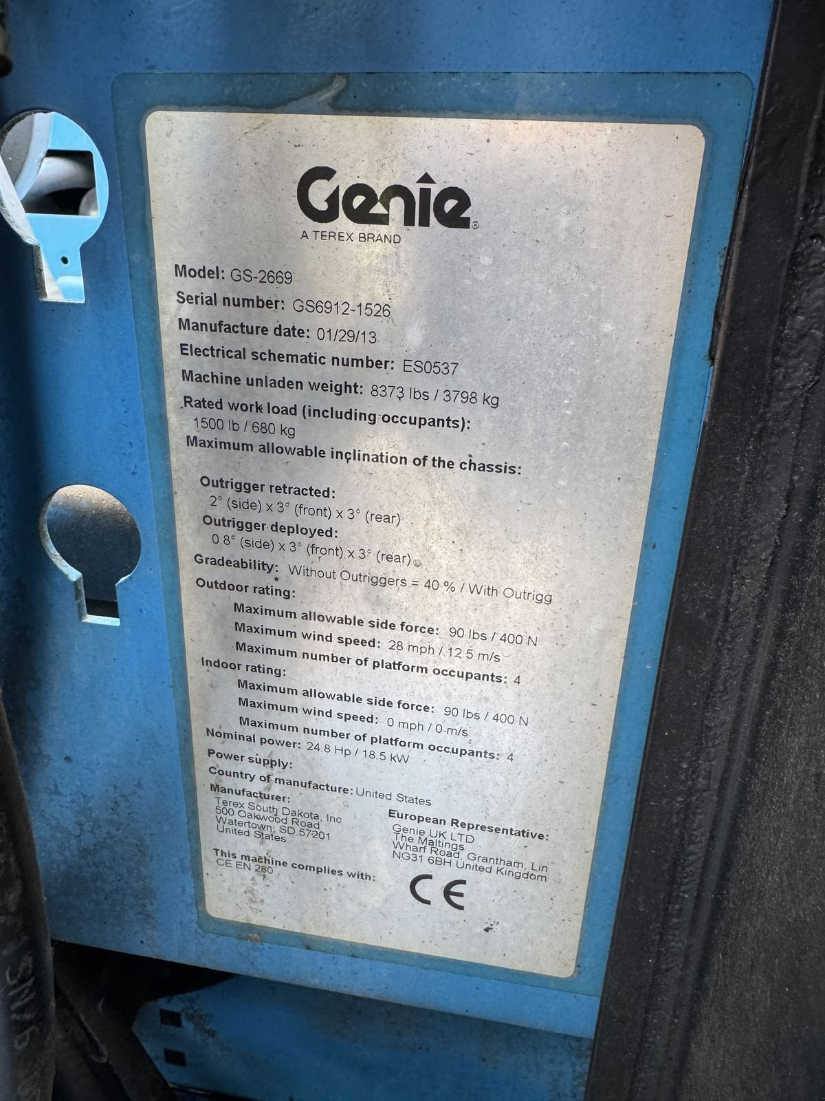 Sonstige Bühnen типа Genie GS-2669RT, Gebrauchtmaschine в Wolfsbach (Фотография 6)