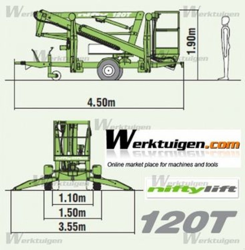 Sonstige Bühnen typu Niftylift 120T Anhängerbühne 12 Meter!, Gebrauchtmaschine v St. Nikolai ob Draßling (Obrázok 14)