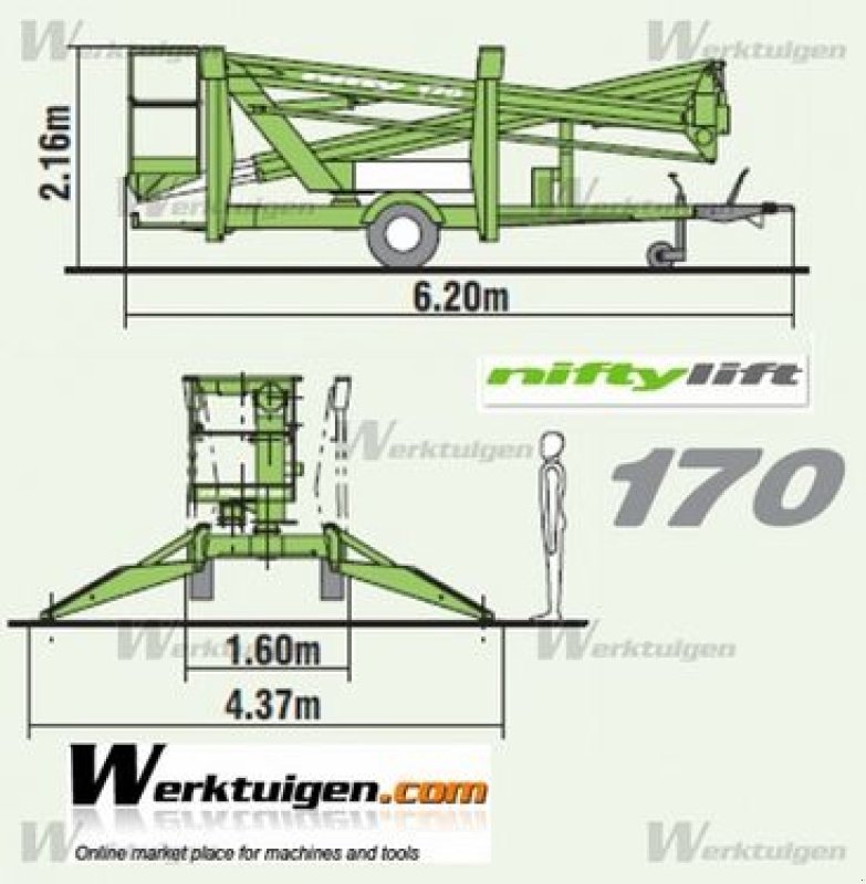 Sonstige Bühnen typu Niftylift 170 HE Anhängerbühne 17m - nur 2.000 KG Eigengew, Gebrauchtmaschine v St. Nikolai ob Draßling (Obrázek 18)