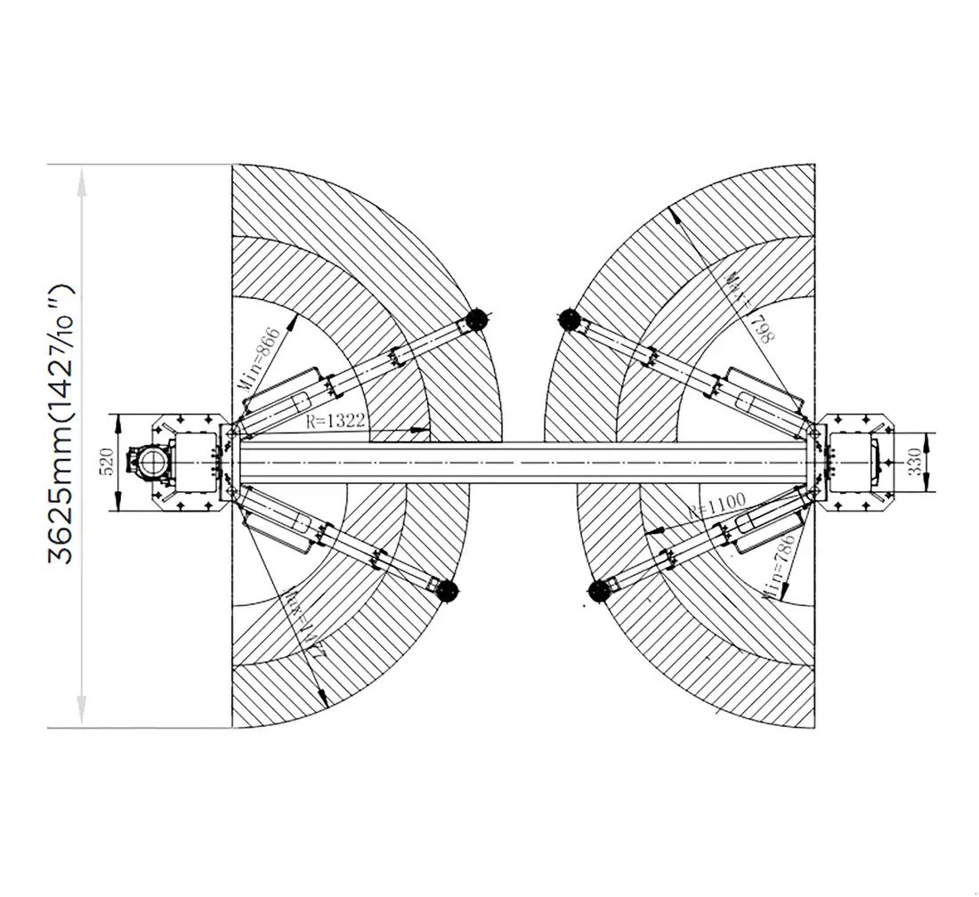 Sonstige Bühnen tipa Redats 2-Säulen-Hebebühne L-280 5.0t, automatisch 400V, Neumaschine u mixnitz (Slika 5)