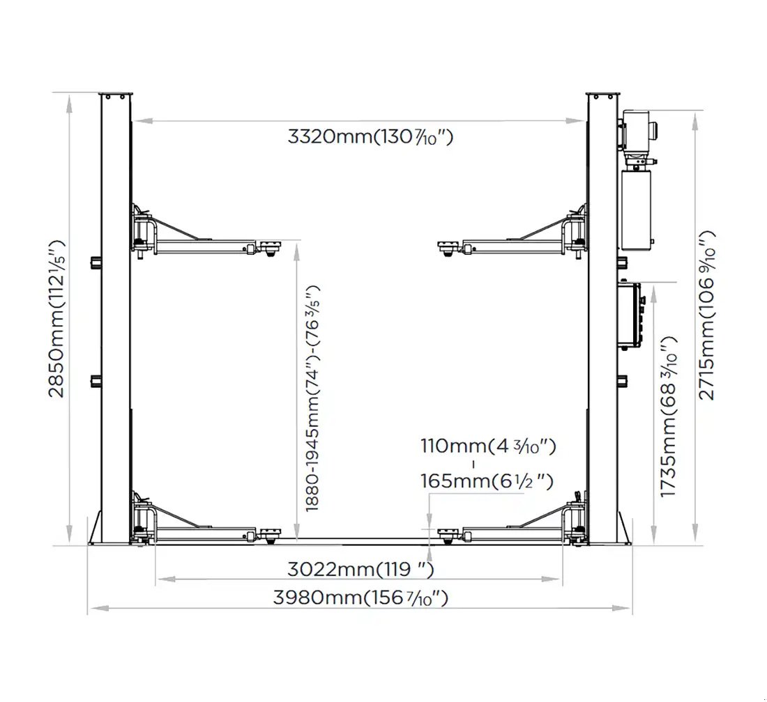 Sonstige Bühnen tipa Redats 2-Säulen-Hebebühne L-280 5.0t, automatisch 400V, Neumaschine u mixnitz (Slika 6)