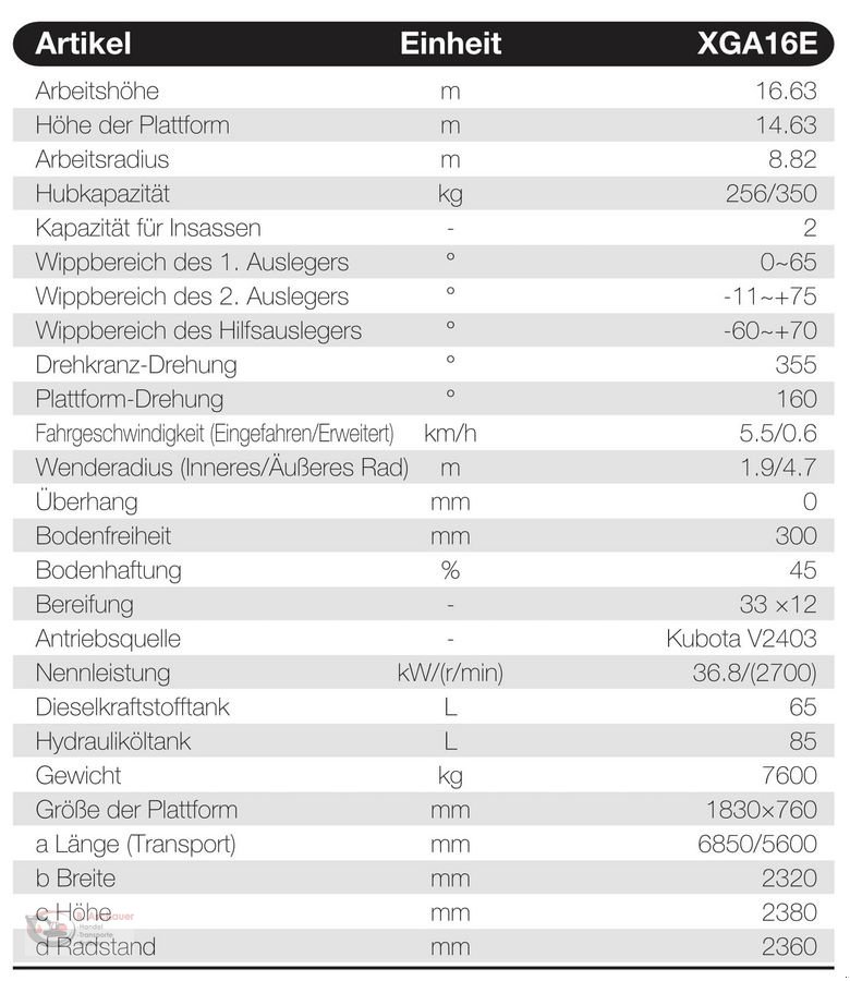 Sonstige Bühnen of the type Sonstige XCMG-XGA16E, Neumaschine in Dimbach (Picture 2)