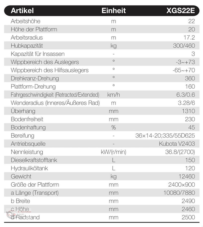 Sonstige Bühnen of the type Sonstige XCMG-XGS22E, Neumaschine in Dimbach (Picture 2)