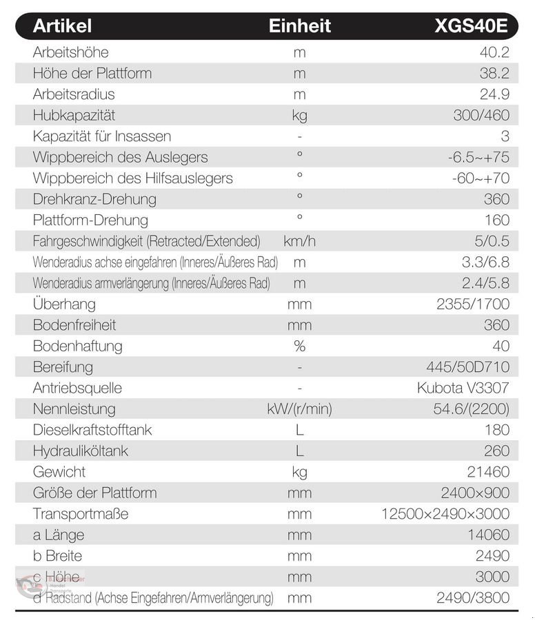 Sonstige Bühnen des Typs Sonstige XCMG-XGS40E, Neumaschine in Dimbach (Bild 2)