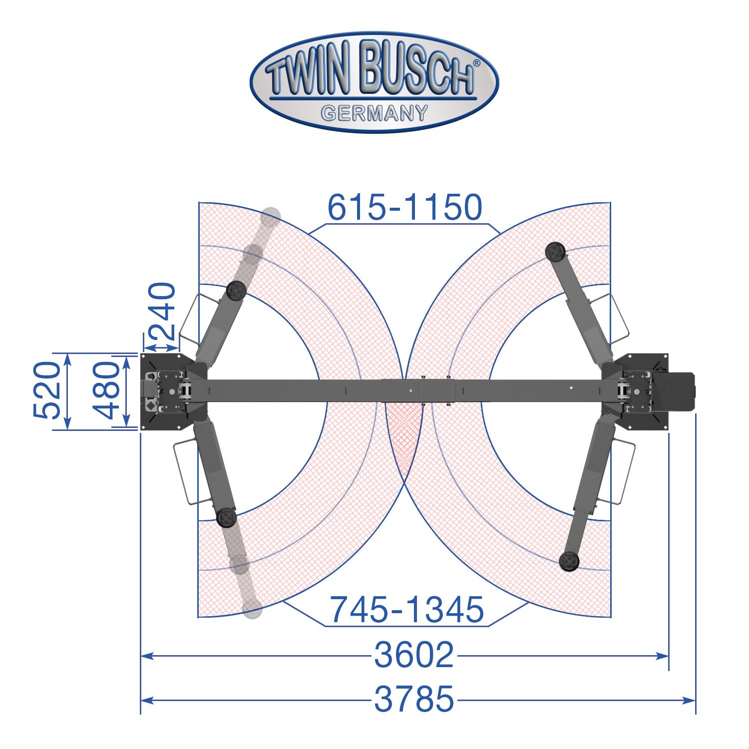 Sonstige Bühnen of the type Twin Busch 2-Säulen-Hebebühne 4.2t, barrierefrei, Comfort-Line, Grey-Line, Neumaschine in mixnitz (Picture 10)