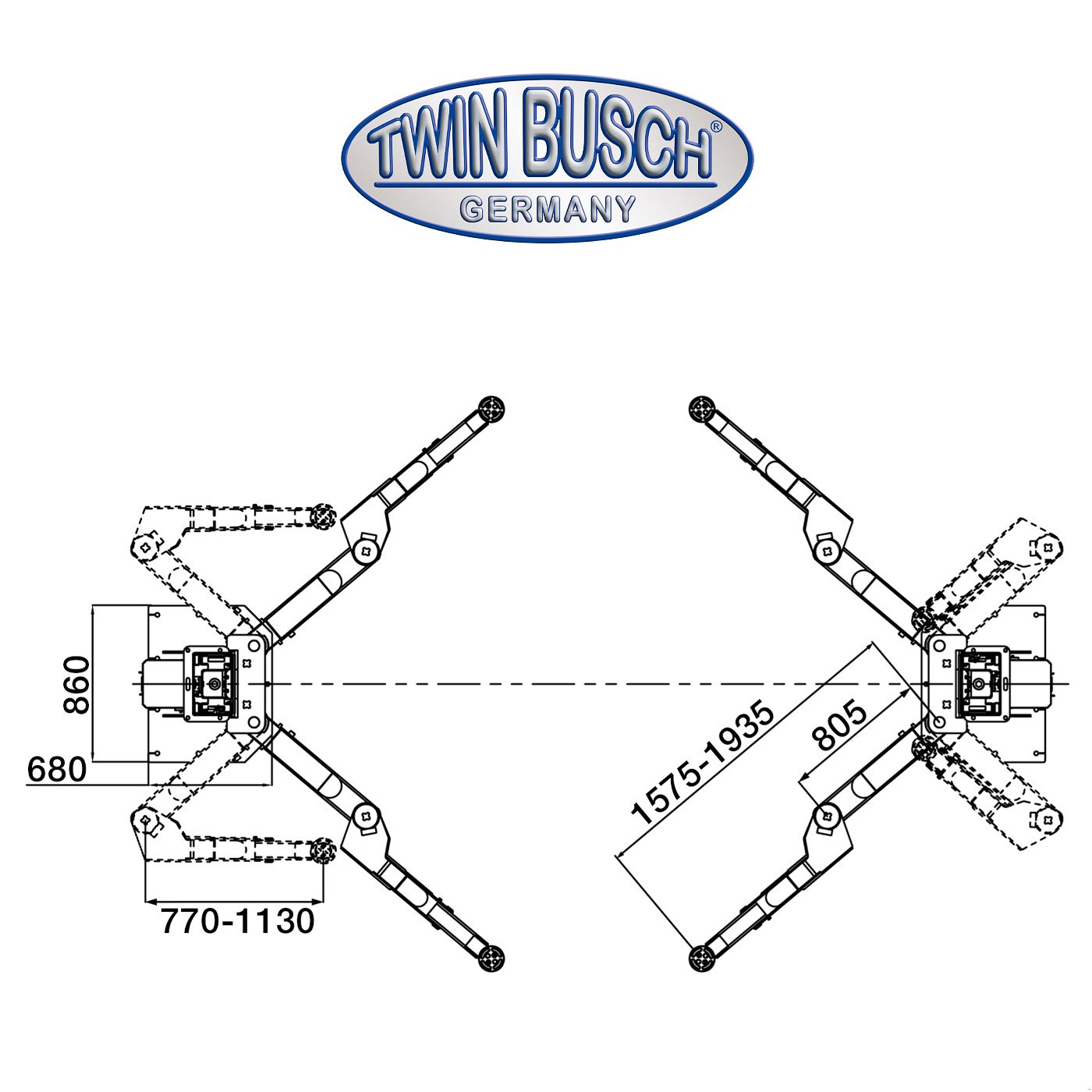 Sonstige Bühnen of the type Twin Busch 2 Säulen Hebebühne TW280 8.0t – barrierefrei – HEAVY LINE, Neumaschine in mixnitz (Picture 13)