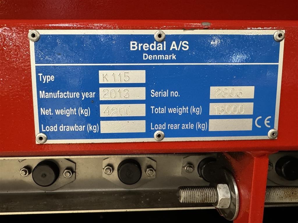 Sonstige Düngung & Pflanzenschutztechnik des Typs Bredal K115, Gebrauchtmaschine in Haderup (Bild 24)