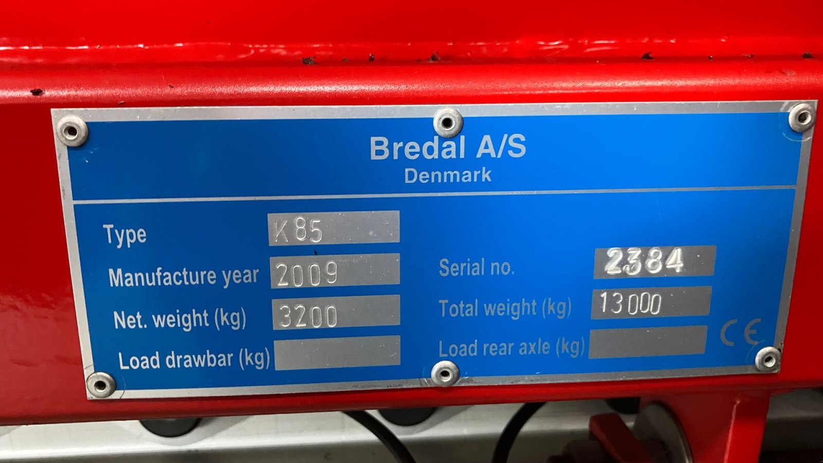 Sonstige Düngung & Pflanzenschutztechnik typu Bredal K85, Gebrauchtmaschine v Roskilde (Obrázek 8)