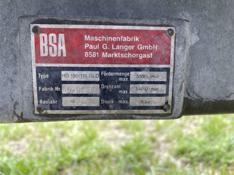 Sonstige Düngung & Pflanzenschutztechnik типа BSA BSA PTW 7 Güllenfass, Gebrauchtmaschine в Chur (Фотография 9)