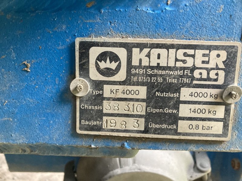 Sonstige Düngung & Pflanzenschutztechnik des Typs Kaiser KF 4000, Gebrauchtmaschine in Landquart (Bild 4)