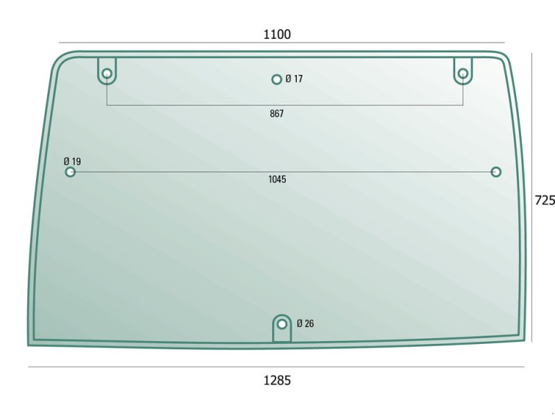 Sonstige Ersatzteile des Typs FAIE Heckscheibe zu Lindner Geotrac, neu in Regau (Bild 1)
