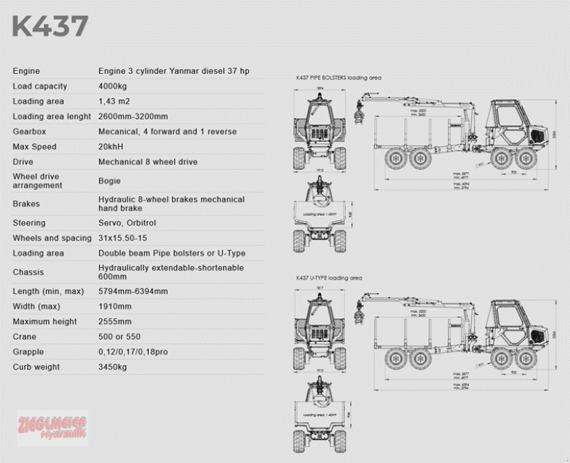 Sonstige Forsttechnik des Typs Country Kinetic 437 8x8 / 550Master, Neumaschine in Rottenburg a.d. Laaber (Bild 13)