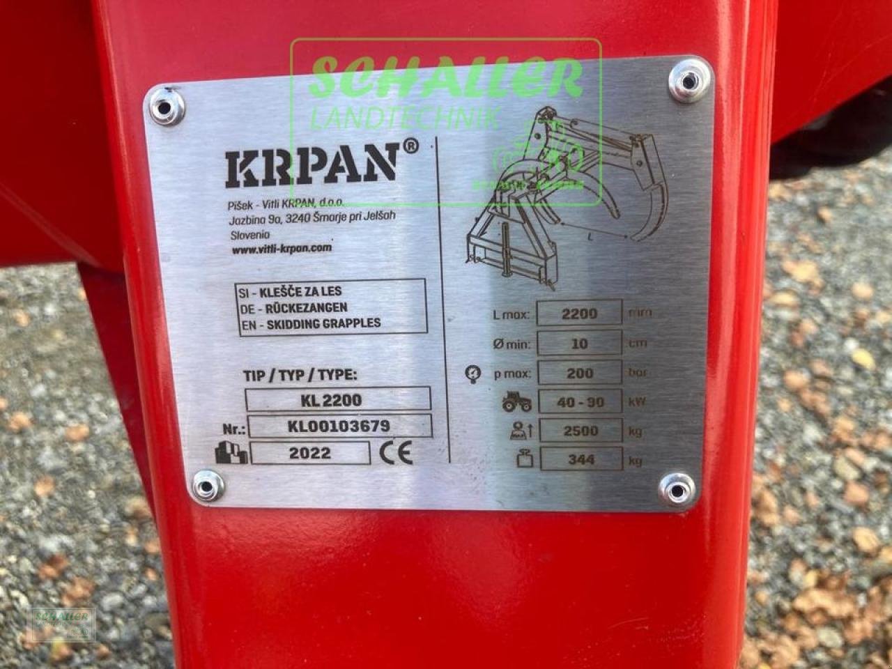 Sonstige Forsttechnik Türe ait Krpan Rückezange KL2200 f. Dreipunkt/Kraftheber, Neumaschine içinde Geiselhöring (resim 5)