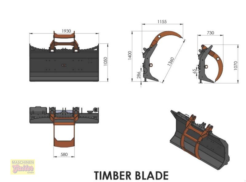 Sonstige Forsttechnik typu Sonstige BMF Polterschild 170 mit hydr. Greifer, Neumaschine v Kötschach (Obrázek 18)