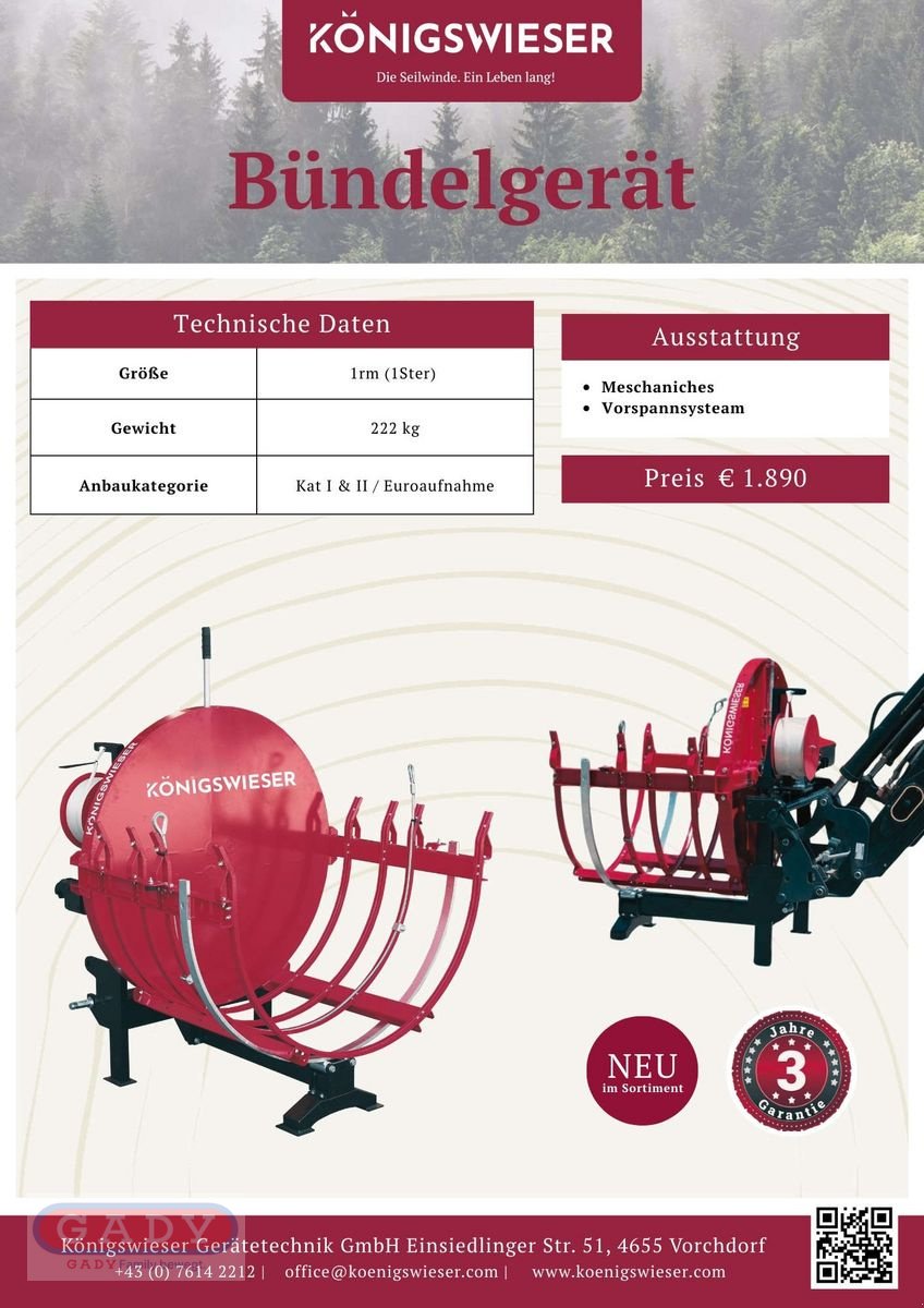 Sonstige Forsttechnik typu Sonstige KGD Bündelgerät, Neumaschine v Lebring (Obrázek 1)