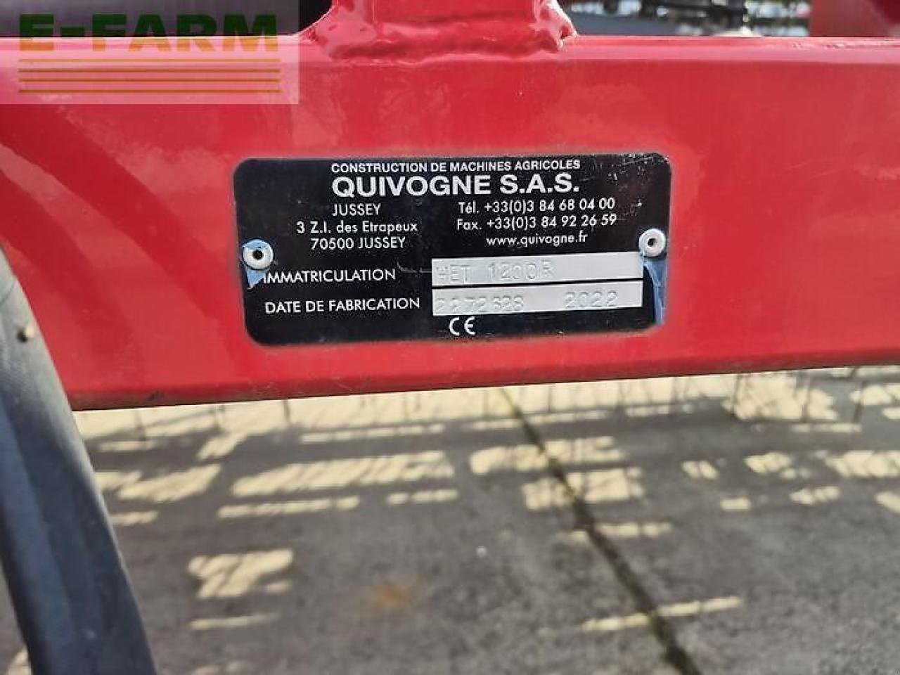 Sonstige Fütterungstechnik des Typs Quivogne het 1200r harrows, Gebrauchtmaschine in ELEJA (Bild 5)