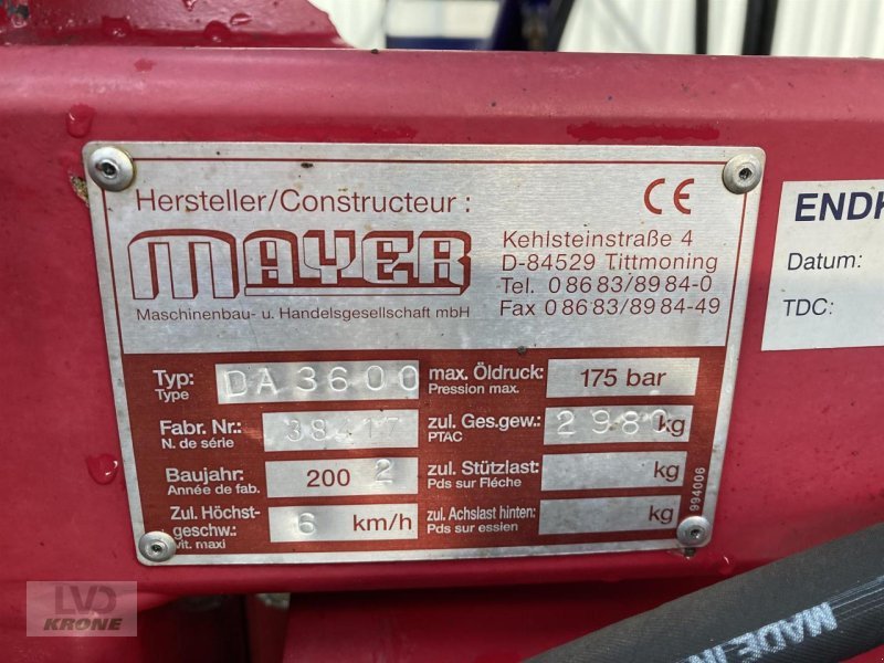 Sonstige Fütterungstechnik typu Siloking DA 3600, Gebrauchtmaschine v Spelle (Obrázek 7)