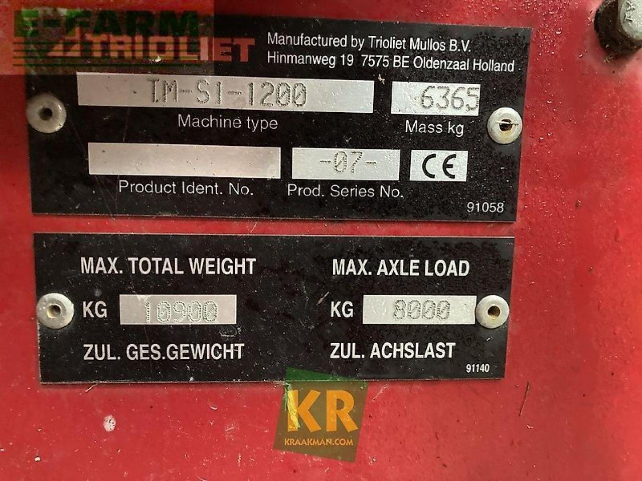 Sonstige Fütterungstechnik typu Trioliet triomix s1 1200 #690938, Gebrauchtmaschine v STEENBERGEN (Obrázek 21)