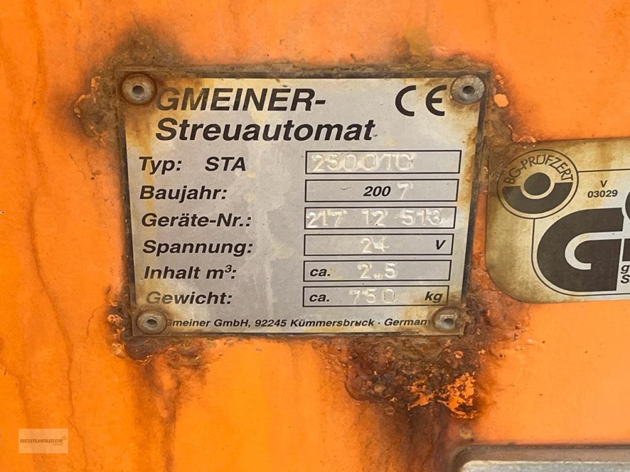Sonstige Gartentechnik & Kommunaltechnik типа Bucher Bucher Gmeiner Streuer STA 2500 TC, Gebrauchtmaschine в Kulmbach (Фотография 7)