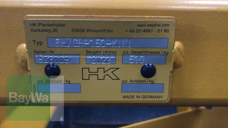 Sonstige Gartentechnik & Kommunaltechnik van het type HK PH 150 MINI PLANIERHOBEL, Gebrauchtmaschine in Mindelheim (Foto 13)