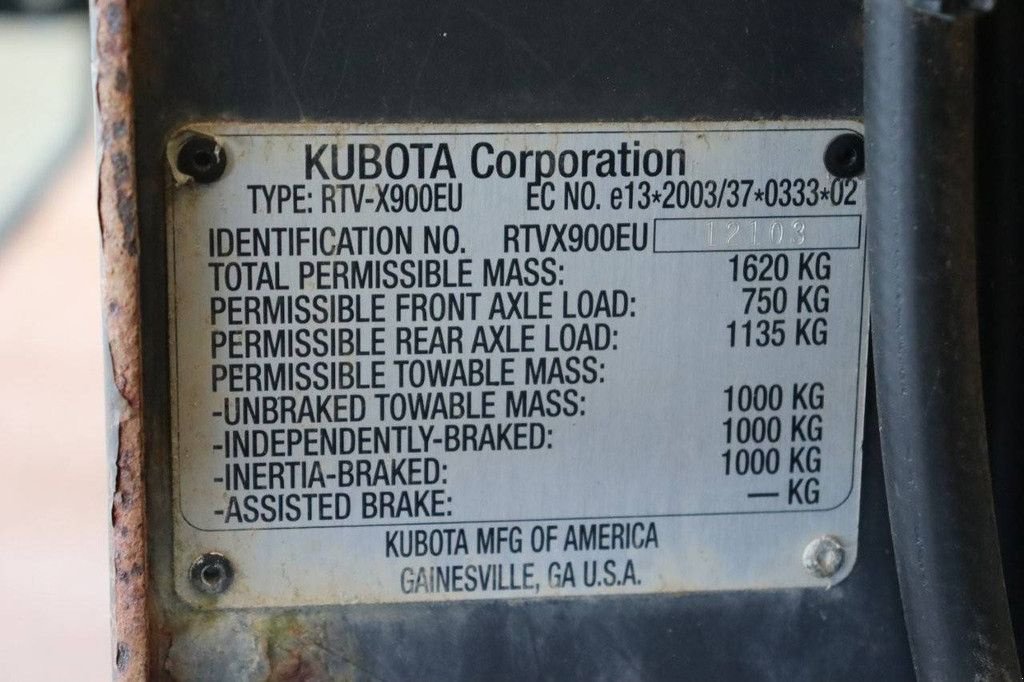 Sonstige Gartentechnik & Kommunaltechnik типа Kubota RTV-X900, Gebrauchtmaschine в Antwerpen (Фотография 9)