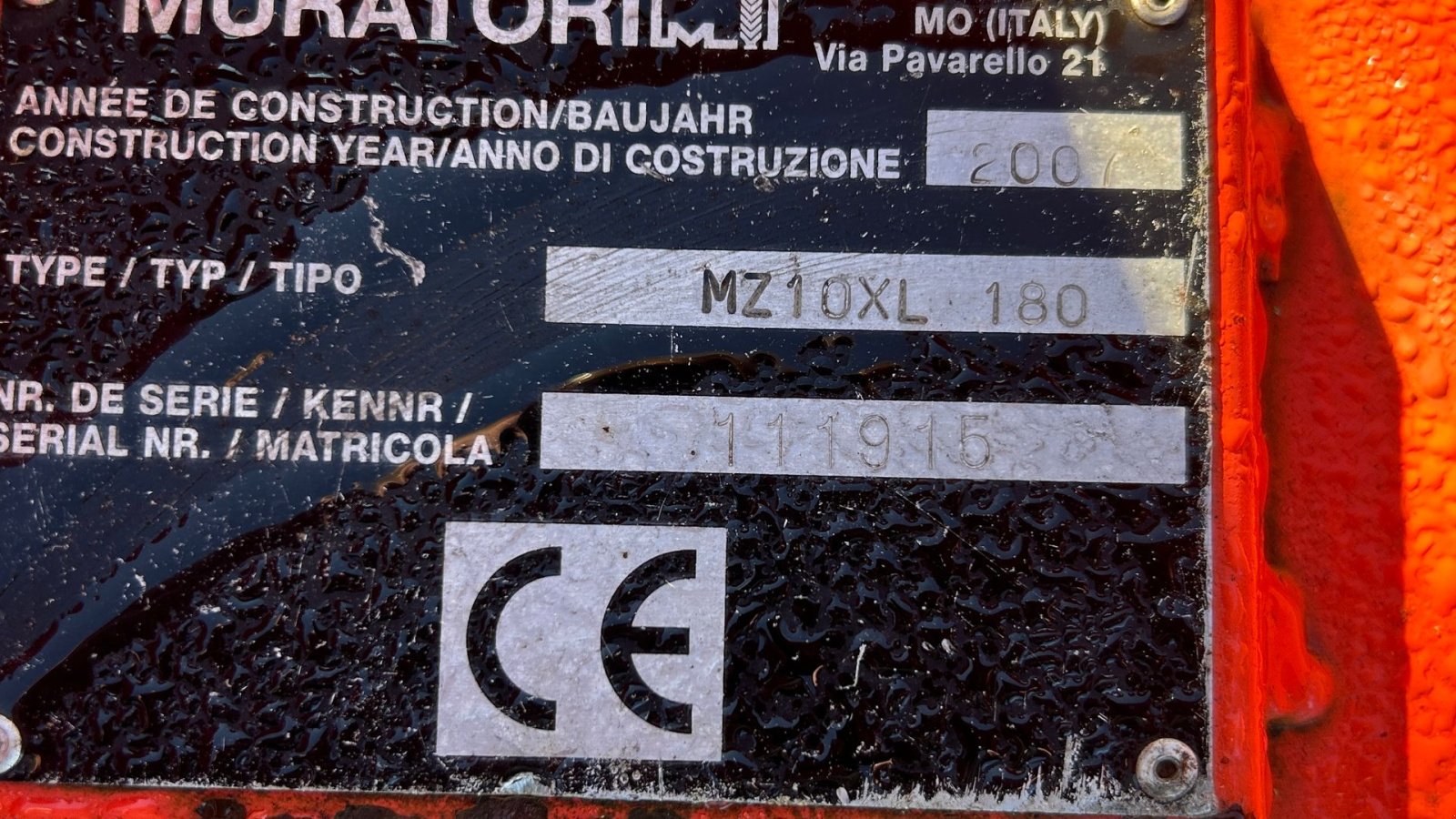 Sonstige Gartentechnik & Kommunaltechnik typu Muratori mz10XL 180, Gebrauchtmaschine v Suldrup (Obrázek 4)