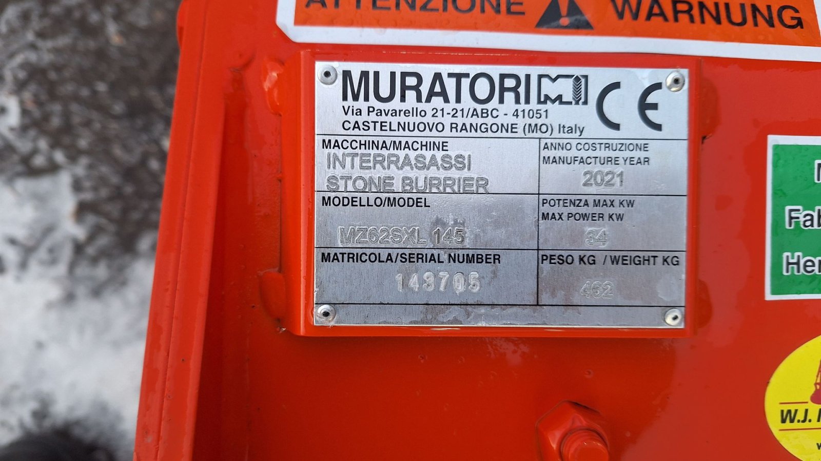 Sonstige Gartentechnik & Kommunaltechnik a típus Muratori MZ62SXL -145, Gebrauchtmaschine ekkor: Rødekro (Kép 5)