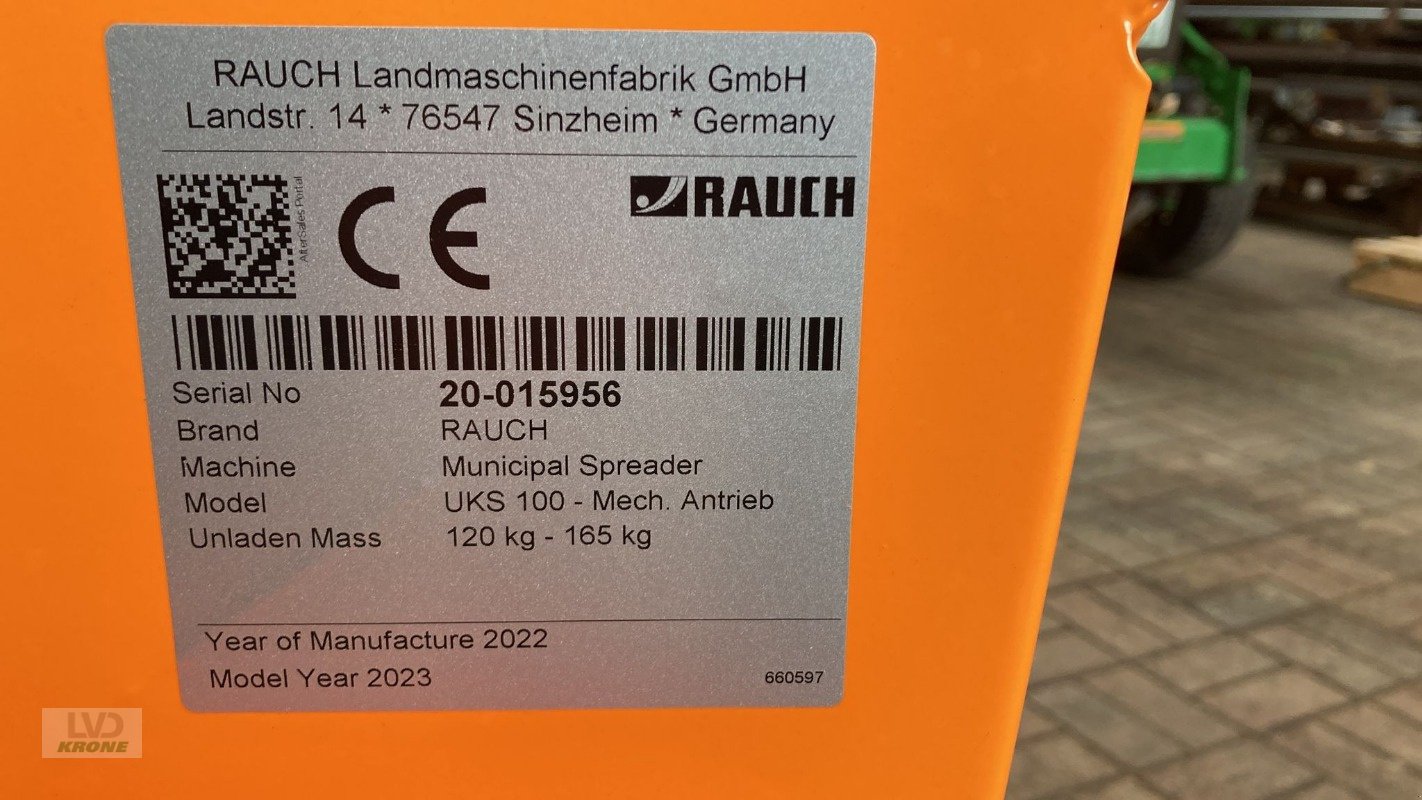 Sonstige Gartentechnik & Kommunaltechnik Türe ait Rauch UKS 100, Gebrauchtmaschine içinde Alt-Mölln (resim 2)