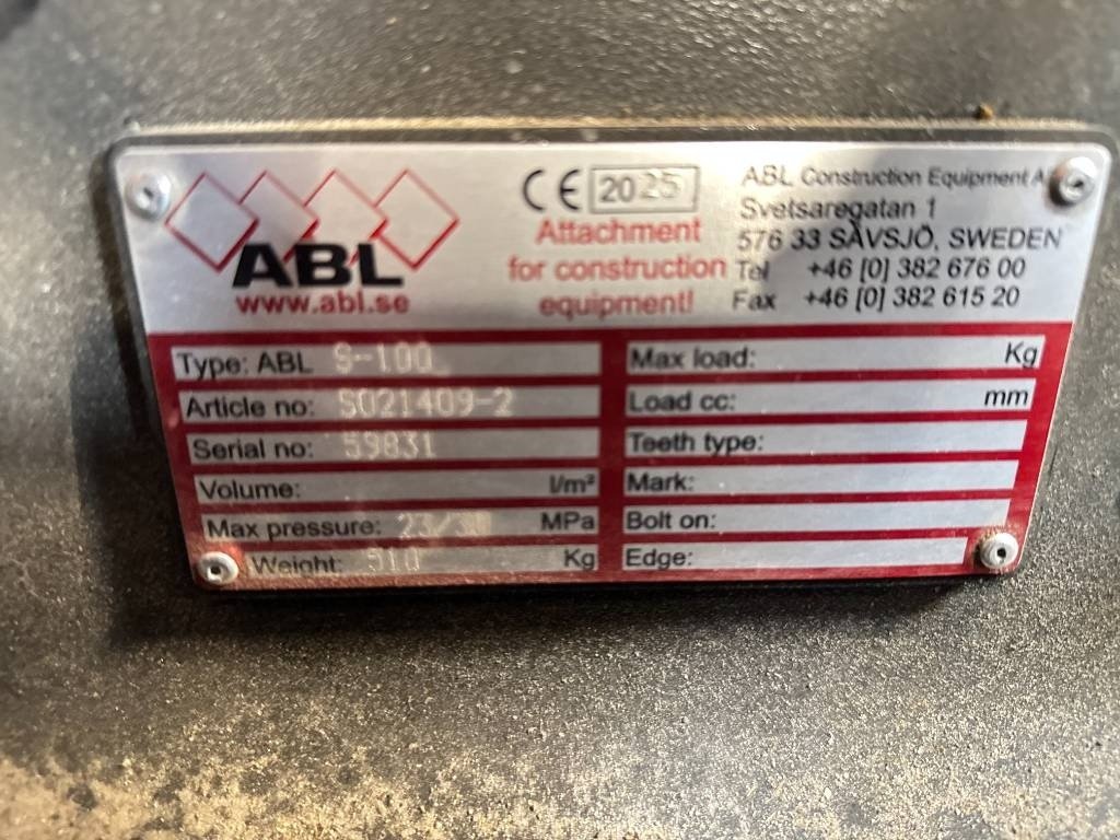 Sonstige Gartentechnik & Kommunaltechnik typu Sonstige ABL S100, Gebrauchtmaschine v Vojens (Obrázok 6)
