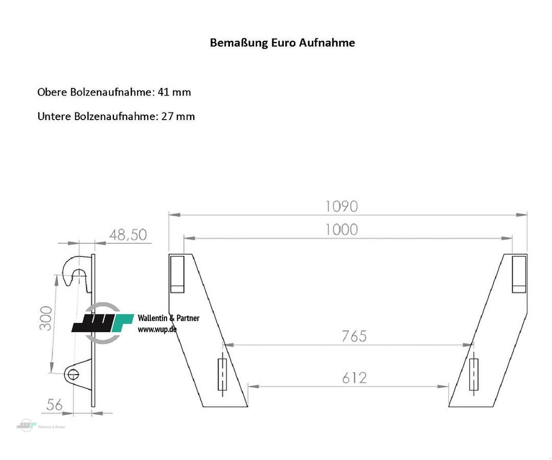 Sonstige Gartentechnik & Kommunaltechnik des Typs Sonstige ALÖ Ballenspieß Euroaufnahme 115 cm 3 Zinken, Neumaschine in Wesenberg (Bild 4)
