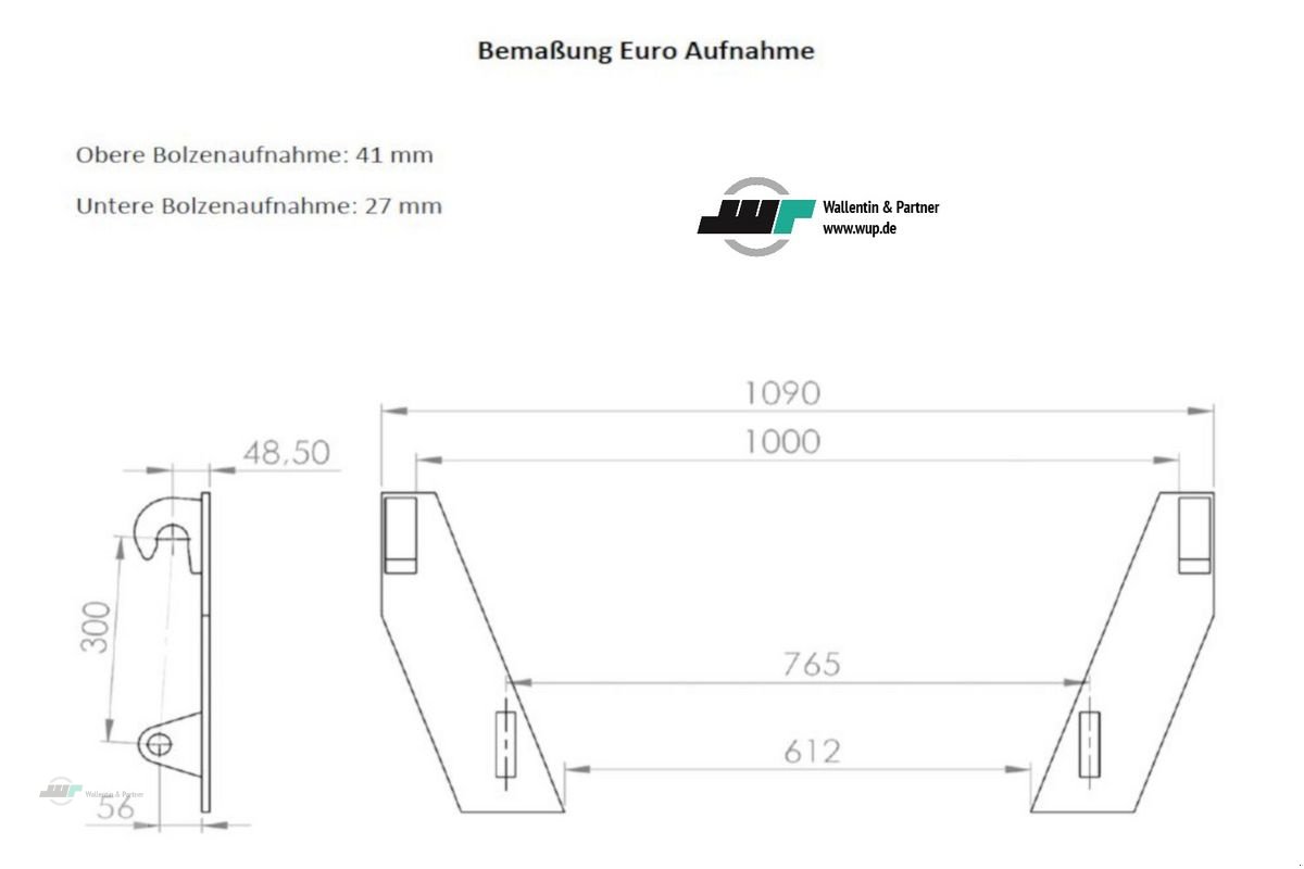 Sonstige Gartentechnik & Kommunaltechnik des Typs Sonstige ALÖ Frontladerschaufel 1,30 m Euroaufnahme, Neumaschine in Wesenberg (Bild 3)