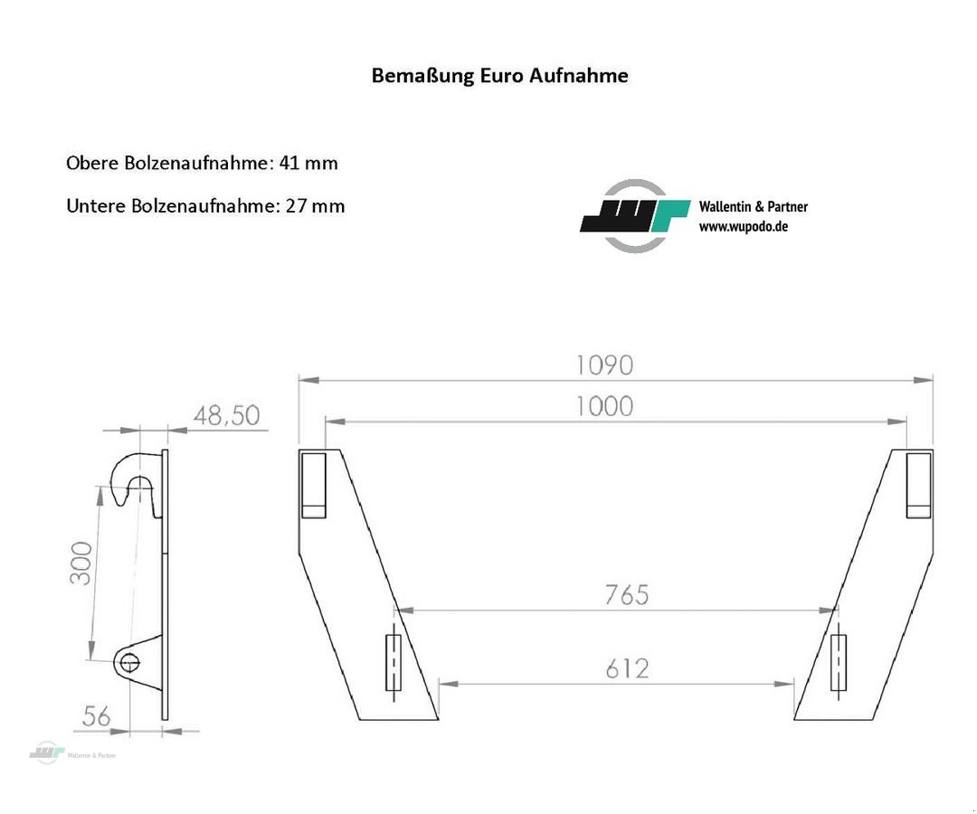 Sonstige Gartentechnik & Kommunaltechnik des Typs Sonstige ALÖ Frontladerschaufel 1,50m Euroaufnahme, Neumaschine in Wesenberg (Bild 4)