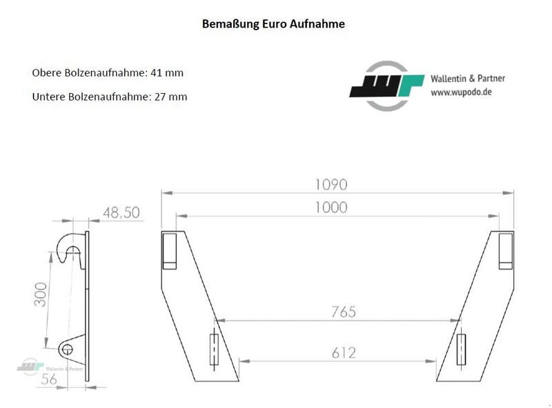 Sonstige Gartentechnik & Kommunaltechnik des Typs Sonstige Alö Frontladerschaufel Euroaufnahme 1,35m, Neumaschine in Wesenberg (Bild 3)