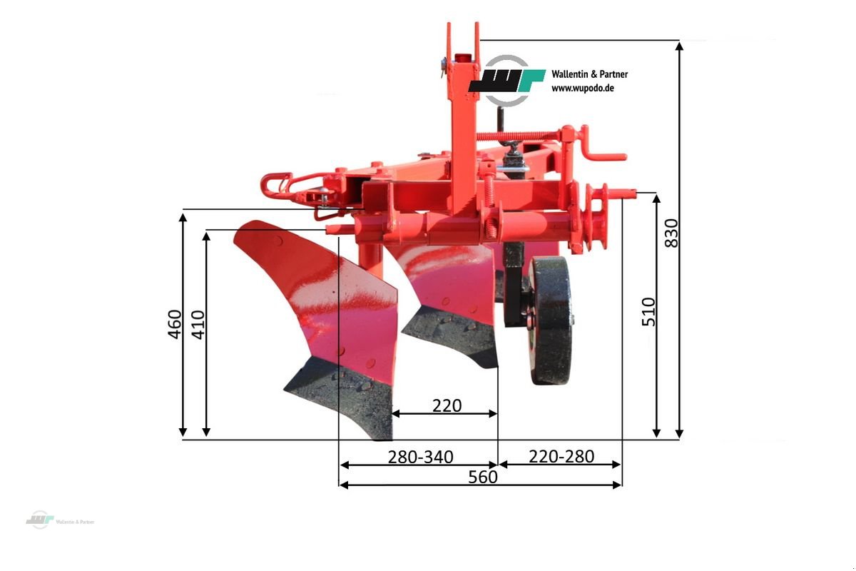 Sonstige Gartentechnik & Kommunaltechnik tip Sonstige Beetpflug 3 Schar Dreischarpflug 20cm Pflug 20PS, Neumaschine in Wesenberg (Poză 3)