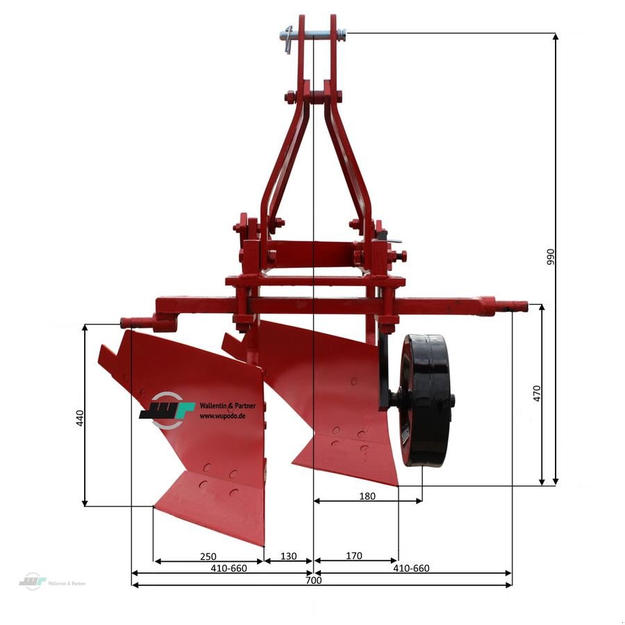 Sonstige Gartentechnik & Kommunaltechnik от тип Sonstige Beetpflug Zweischarpflug 27 cm Gewicht: 115kg, Neumaschine в Wesenberg (Снимка 4)